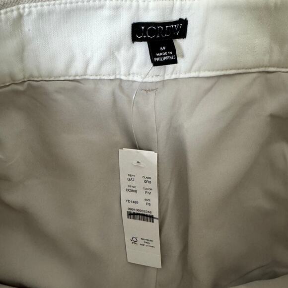J.Crew Petite Sydney Pants Sz 6P Flax Stretch Linen Blend Wide Leg Midrise Lined - Picture 5 of 10